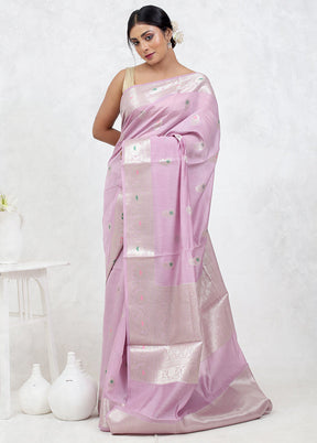 Pink Pure Cotton Saree Without Blouse Piece - Indian Silk House Agencies