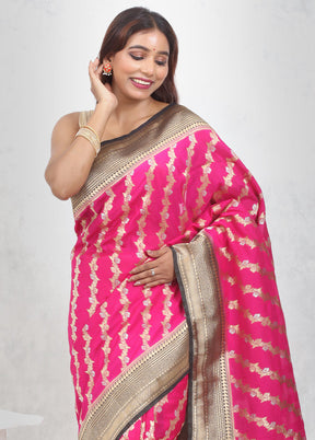 Pink Georgette Saree Without Blouse Piece - Indian Silk House Agencies