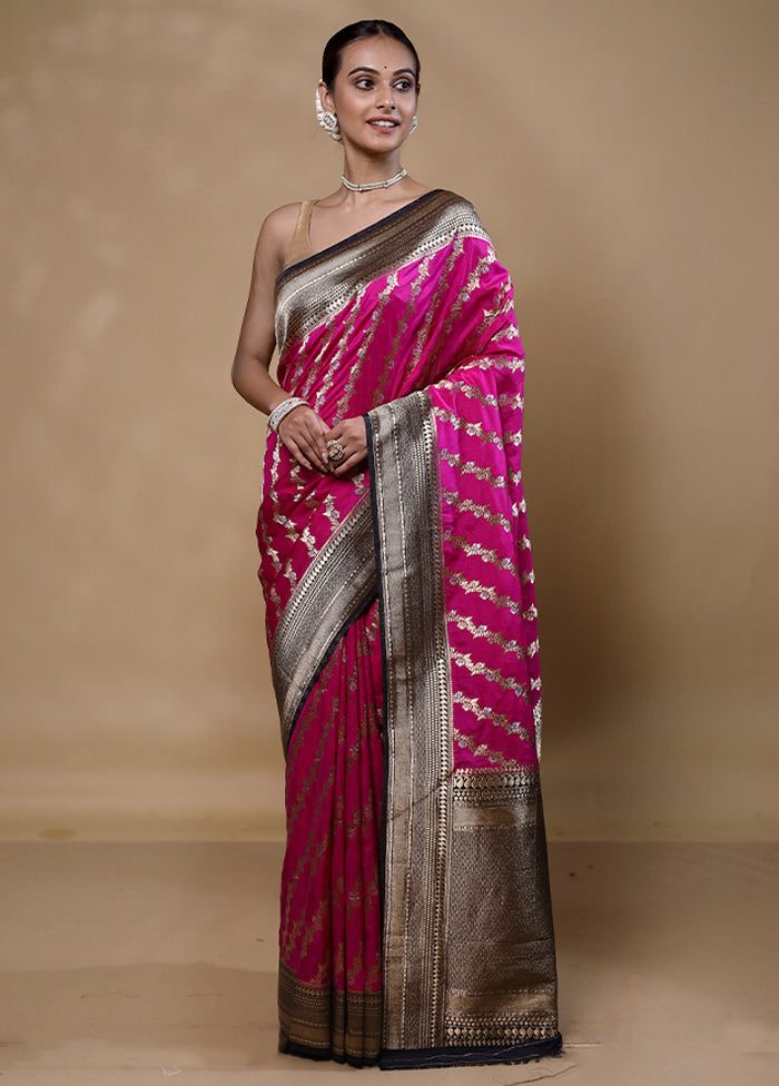 Pink Georgette Saree With Blouse Piece