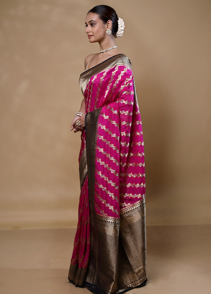 Pink Georgette Saree With Blouse Piece