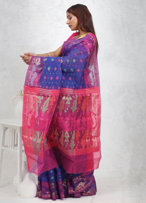 Pink Dupion Silk Saree Without Blouse Piece - Indian Silk House Agencies