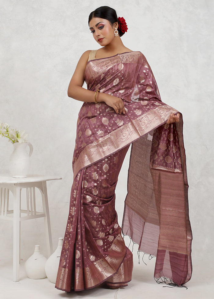 Pink Cotton Saree Without Blouse Piece - Indian Silk House Agencies