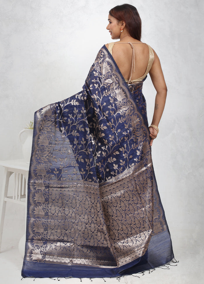 Grey Cotton Saree Without Blouse Piece - Indian Silk House Agencies