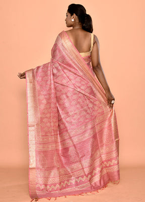 Multicolor Tussar Silk Saree Without Blouse Piece - Indian Silk House Agencies