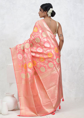 Pink Cotton Saree With Blouse Piece - Indian Silk House Agencies