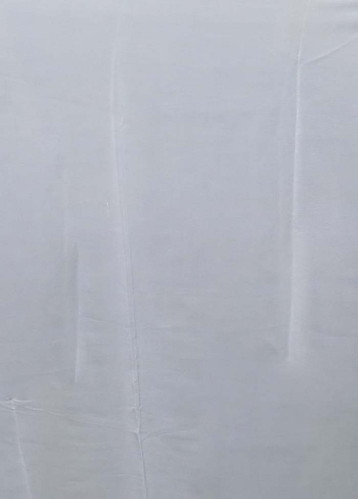 Multicolor Handloom Chiffon Pure Silk Saree With Blouse Piece