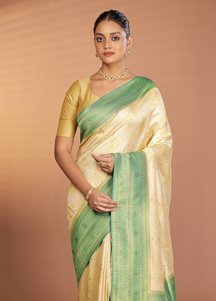 Multicolor Dupion Silk Saree With Blouse Piece