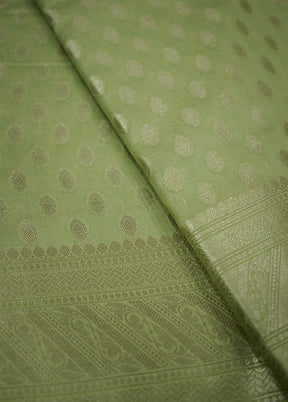 Green Kora Silk Saree With Blouse Piece - Indian Silk House Agencies