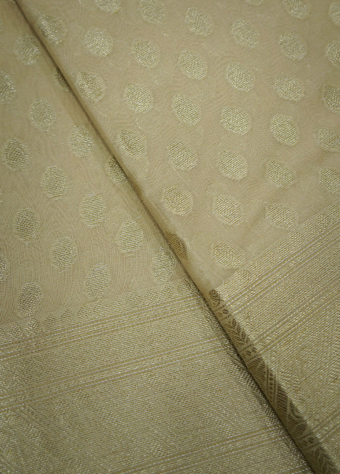 Cream Kora Silk Saree With Blouse Piece - Indian Silk House Agencies