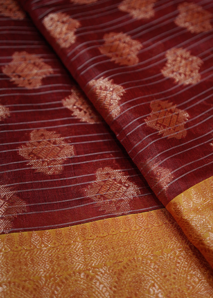 Red Kora Silk Saree With Blouse Piece - Indian Silk House Agencies