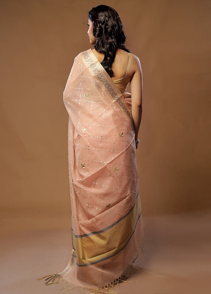 Pink Cotton Saree With Blouse Piece - Indian Silk House Agencies