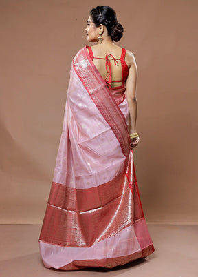 Pink Cotton Saree With Blouse Piece - Indian Silk House Agencies