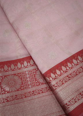 Pink Cotton Saree With Blouse Piece - Indian Silk House Agencies