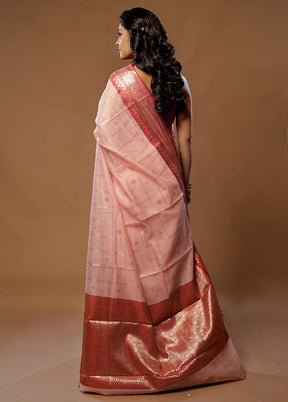 Pink Cotton Saree With Blouse Piece - Indian Silk House Agencies