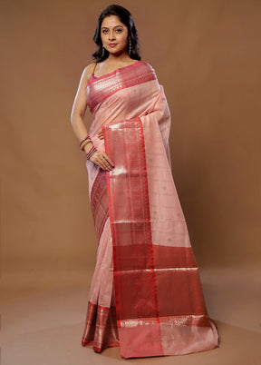 Pink Cotton Saree With Blouse Piece - Indian Silk House Agencies