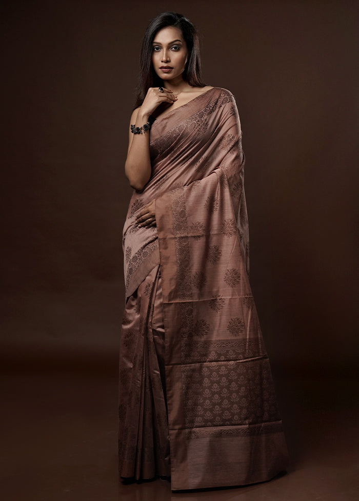 Pink Cotton Saree With Blouse Piece - Indian Silk House Agencies