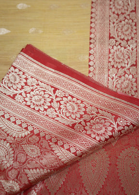 Cream Tussar Silk Saree With Blouse Piece - Indian Silk House Agencies