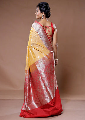 Cream Tussar Silk Saree With Blouse Piece - Indian Silk House Agencies