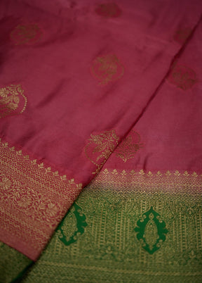 Pink Dupion Silk Saree With Blouse Piece - Indian Silk House Agencies