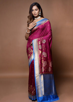 Pink Dupion Silk Saree With Blouse Piece - Indian Silk House Agencies