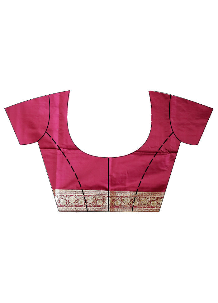 Maroon Banarasi Pure Silk Saree With Blouse Piece - Indian Silk House Agencies