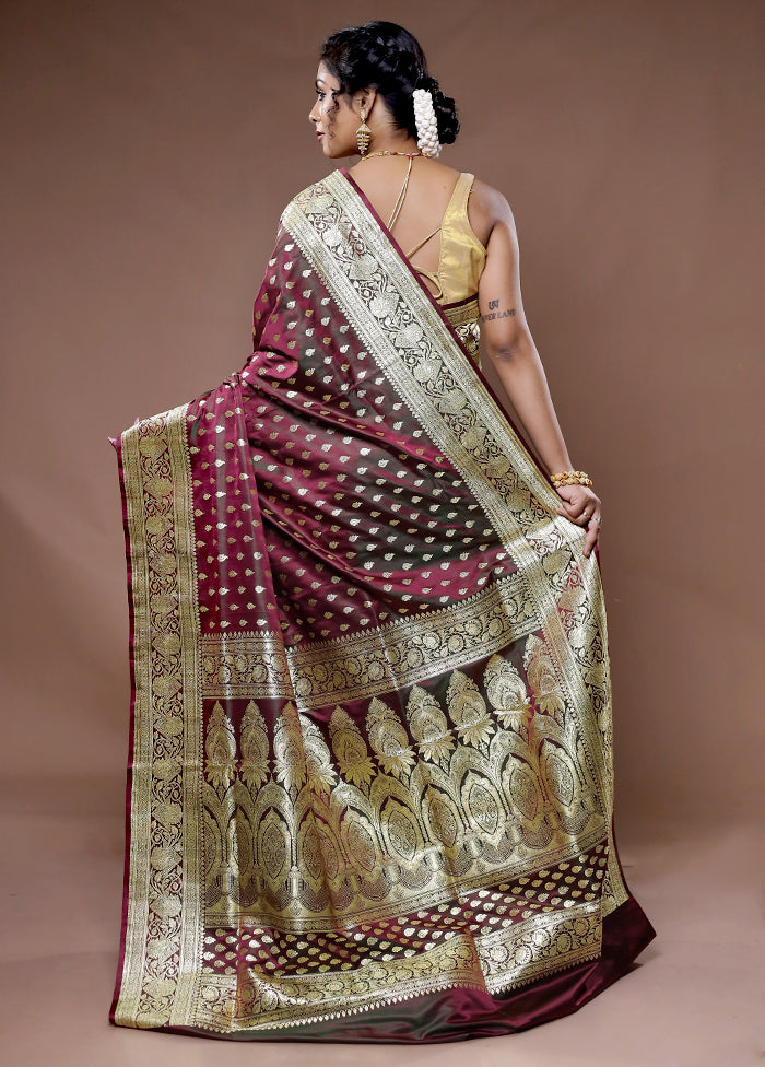 Green Banarasi Pure Silk Saree With Blouse Piece - Indian Silk House Agencies