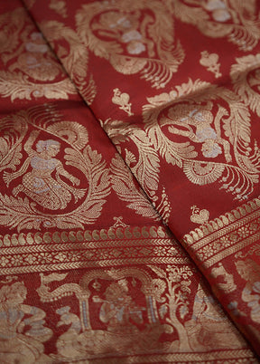 Maroon Baluchari Pure Silk Saree With Blouse Piece - Indian Silk House Agencies