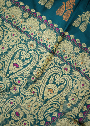 Blue Assam Pure Silk Saree With Blouse Piece - Indian Silk House Agencies