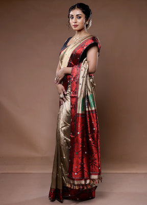 Red Assam Pure Silk Saree With Blouse Piece - Indian Silk House Agencies