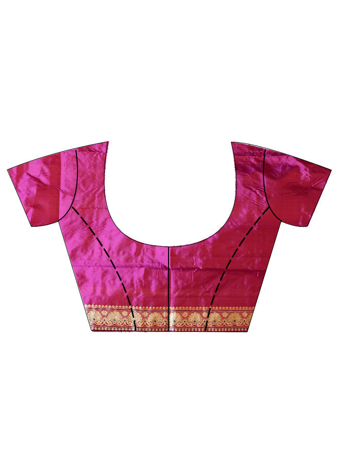 Purple Assam Pure Silk Saree With Blouse Piece - Indian Silk House Agencies