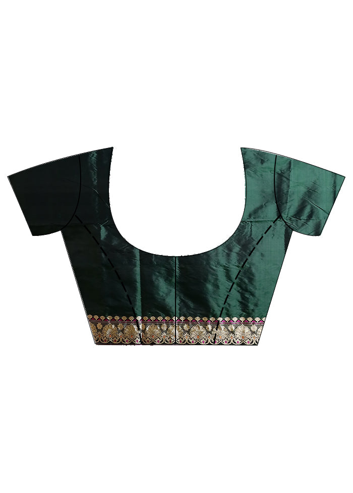 Green Assam Pure Silk Saree With Blouse Piece - Indian Silk House Agencies