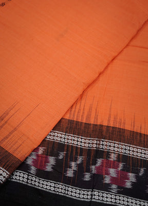 Orange Cotton Saree With Blouse Piece - Indian Silk House Agencies