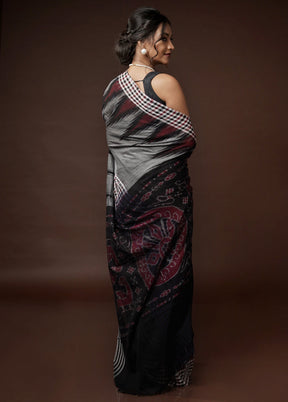 Grey Cotton Saree With Blouse Piece - Indian Silk House Agencies