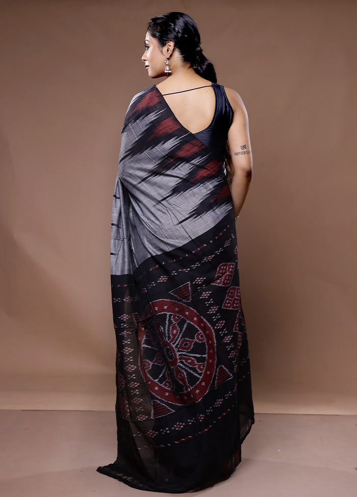 Grey Cotton Saree With Blouse Piece - Indian Silk House Agencies