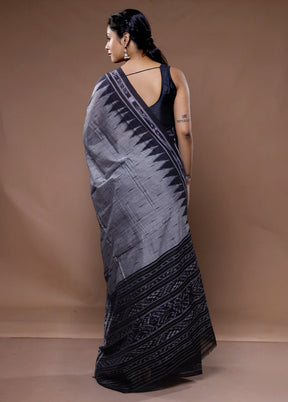 Grey Cotton Saree With Blouse Piece - Indian Silk House Agencies