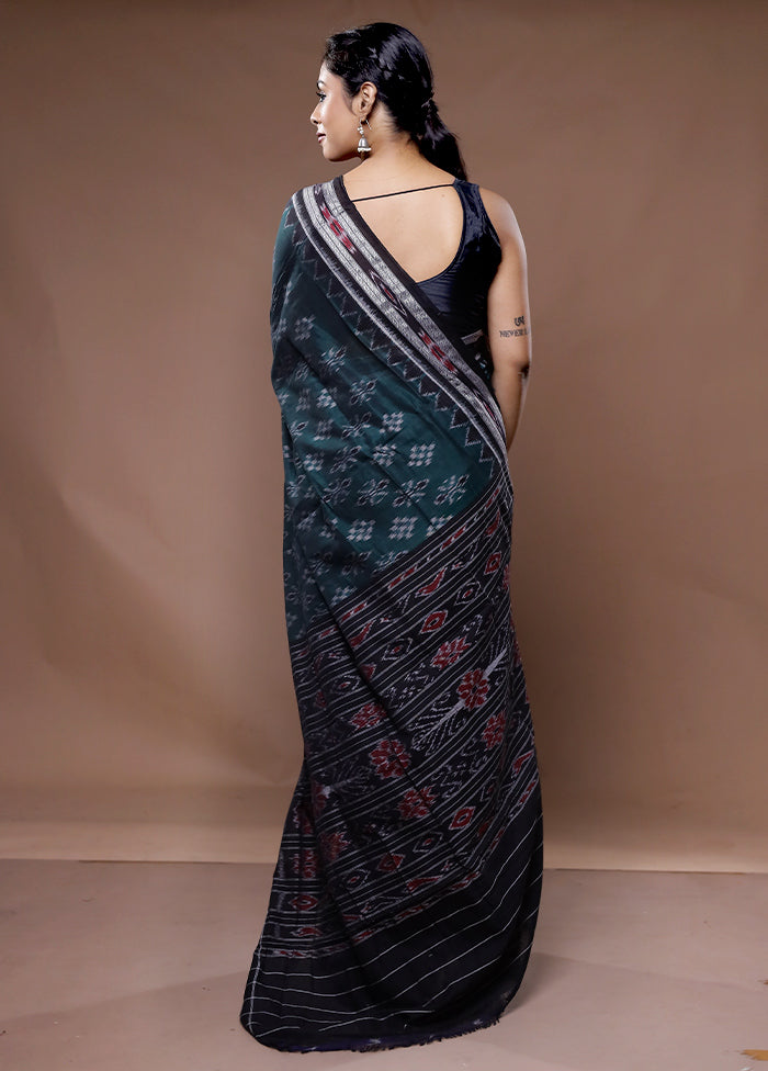 Green Pure Cotton Saree With Blouse Piece - Indian Silk House Agencies