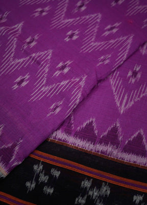 Purple Pure Cotton Saree With Blouse Piece - Indian Silk House Agencies