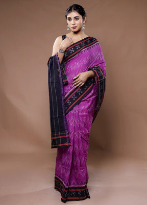 Purple Pure Cotton Saree With Blouse Piece - Indian Silk House Agencies