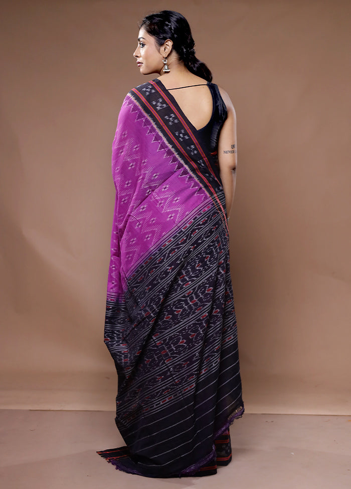 Purple Pure Cotton Saree With Blouse Piece - Indian Silk House Agencies