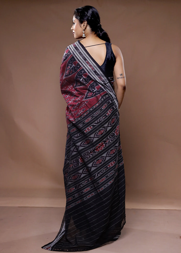 Maroon Pure Cotton Saree With Blouse Piece - Indian Silk House Agencies