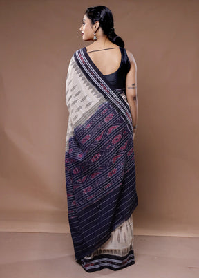 Cream Pure Cotton Saree With Blouse Piece - Indian Silk House Agencies