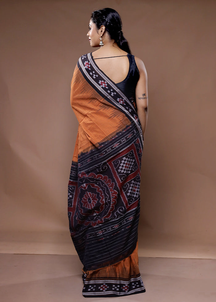 Orange Pure Cotton Saree With Blouse Piece - Indian Silk House Agencies