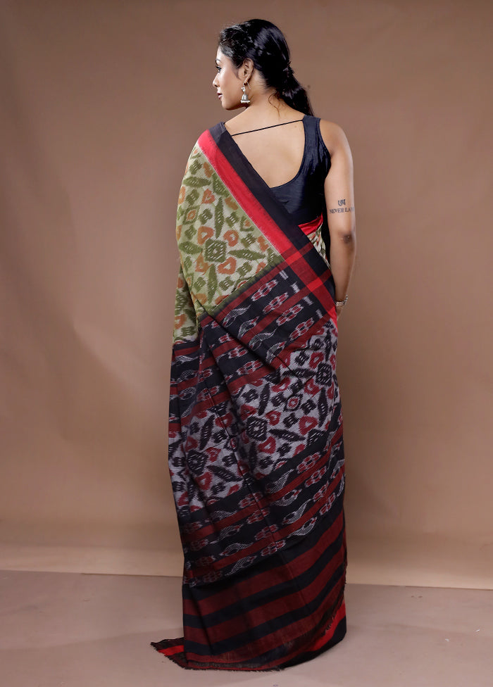 Green Pure Cotton Saree With Blouse Piece - Indian Silk House Agencies