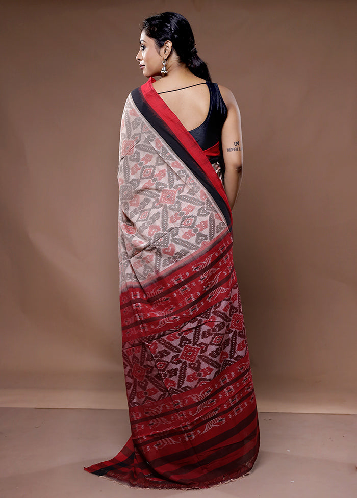 Cream Pure Cotton Saree With Blouse Piece - Indian Silk House Agencies