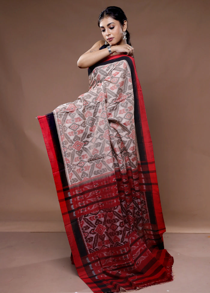 Cream Pure Cotton Saree With Blouse Piece - Indian Silk House Agencies