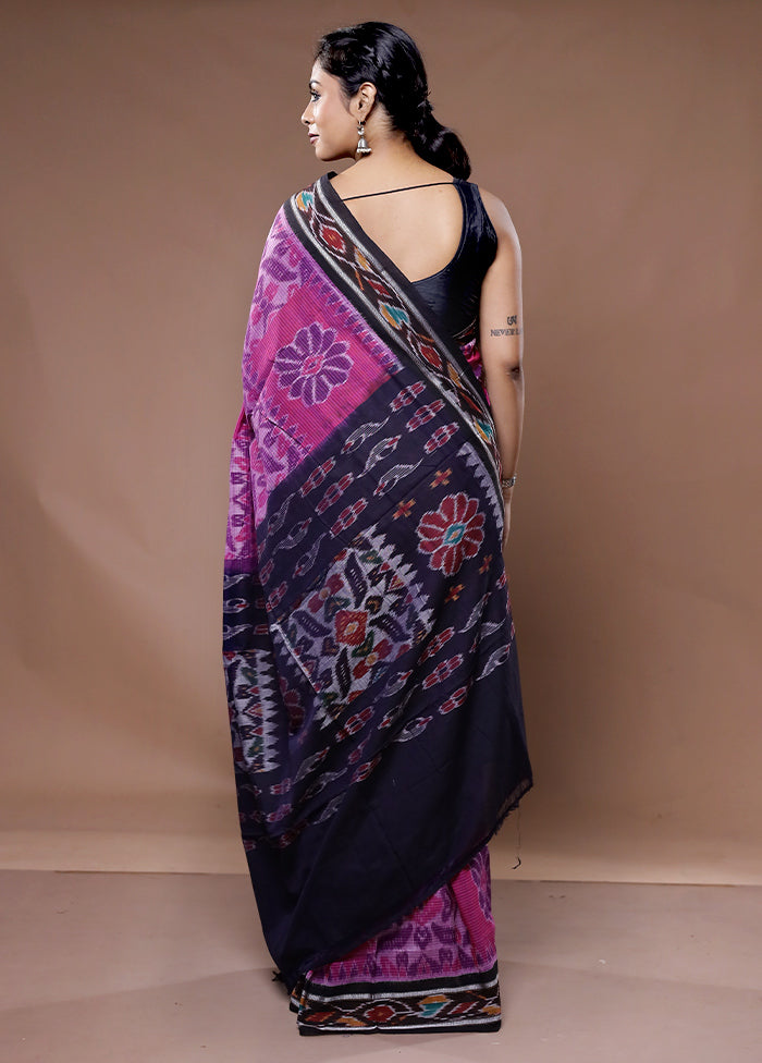 Purple Pure Cotton Saree With Blouse Piece - Indian Silk House Agencies