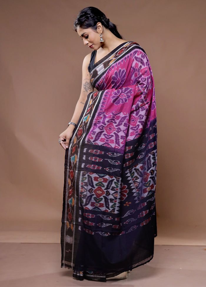 Purple Pure Cotton Saree With Blouse Piece - Indian Silk House Agencies