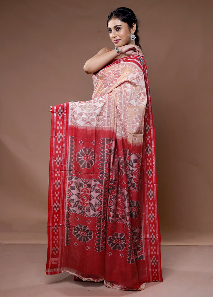 Cream Pure Cotton Saree With Blouse Piece - Indian Silk House Agencies