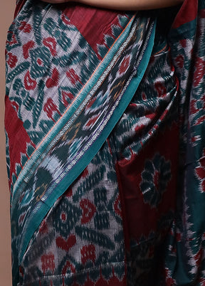 Green Pure Cotton Saree With Blouse Piece - Indian Silk House Agencies