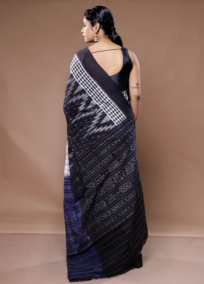 Black Pure Cotton Saree With Blouse Piece - Indian Silk House Agencies